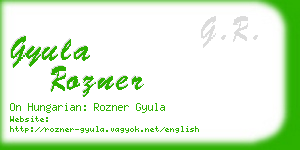 gyula rozner business card